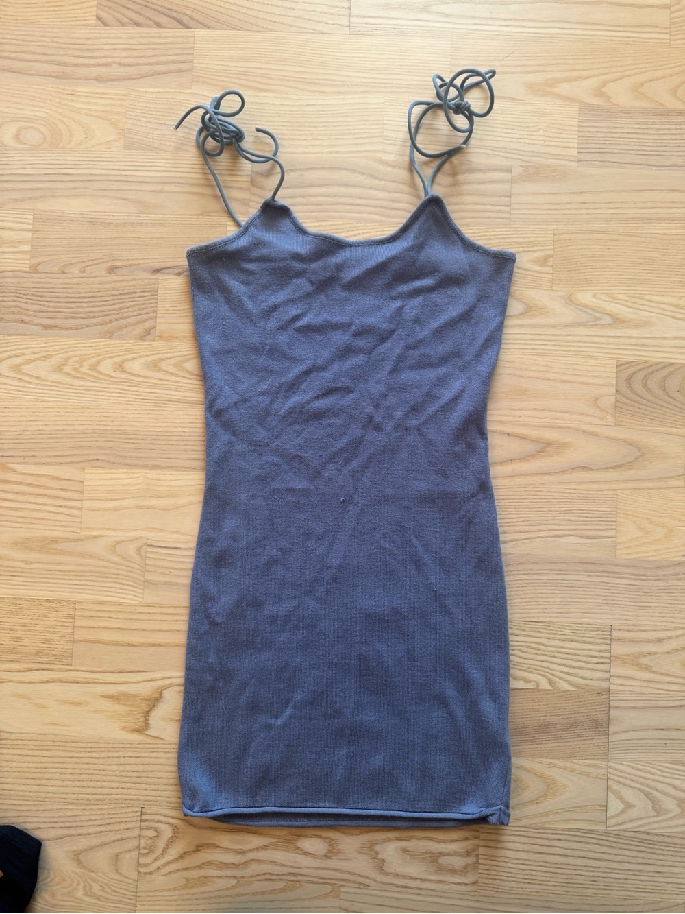 Edikted Slate blue Tie-String Bodycon Mini Dress
